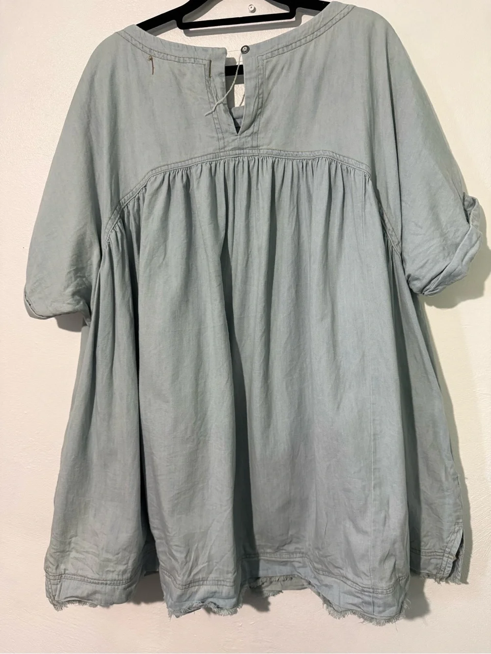 We The Free Free People Moon City Denim Shirt flaw - Picture 10 of 13